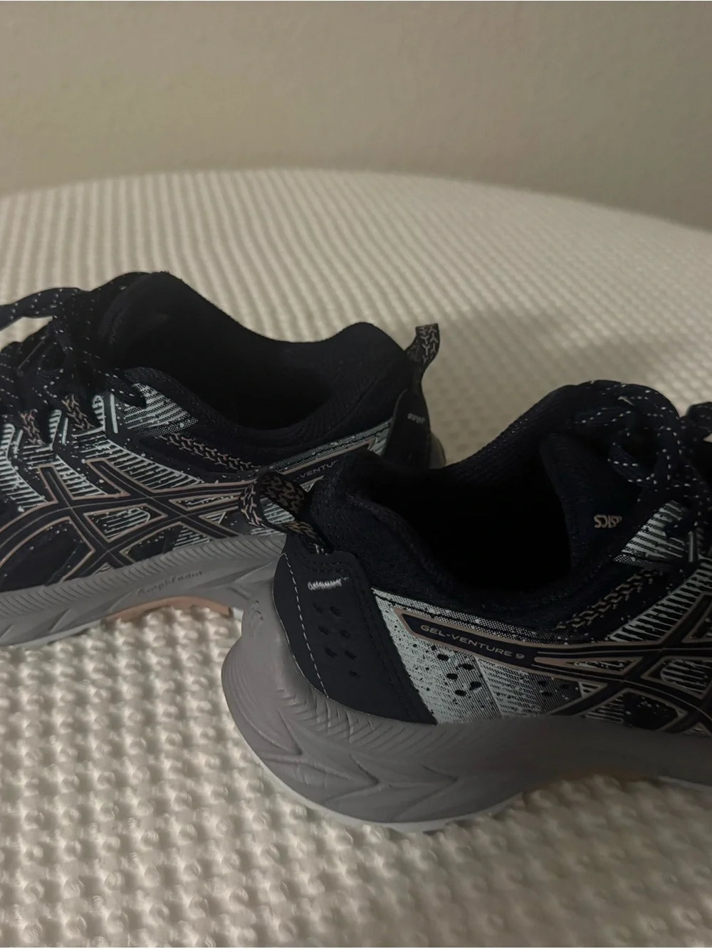 ASICS Navy and Light Gray Lace-Up Sneakers